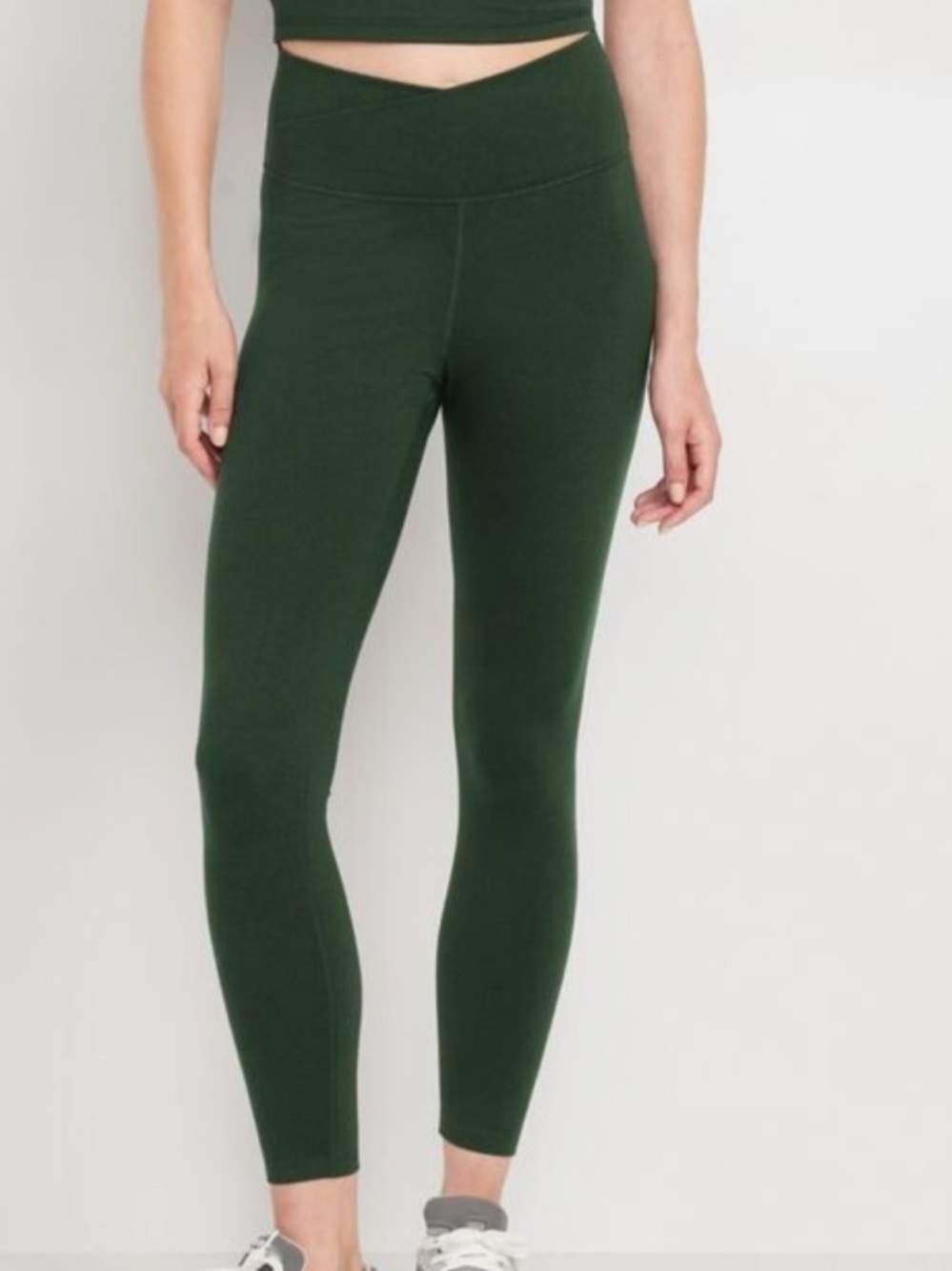 Old Navy Women’s CloudComfy 7/8 Extra High Rise Dark Green Leggings NWT size XL